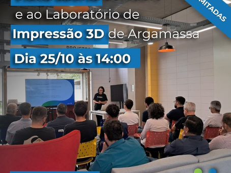 A visita aberta ao Laboratório de Impressão 3D de Concreto do HubIC ocorrerá no dia 25 de outubro às 14h00