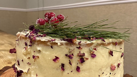 Fig, Rose and Lavender Summer Cake