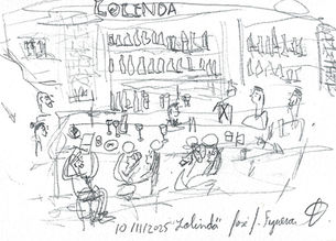 a solo dinner at the bar in lolinda
