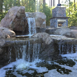 theme parks, waterfall & rockwall