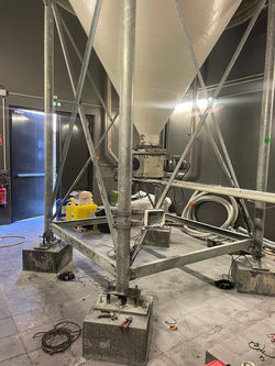 Pesage sur silo de chaux