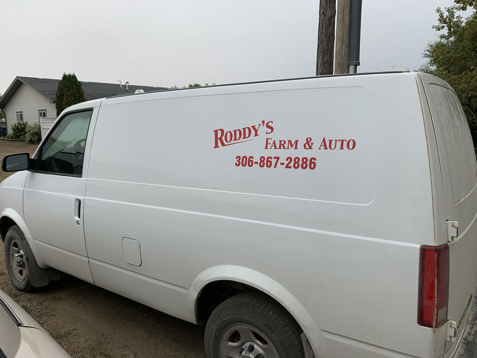 Roddy's Farm and Auto Van Decal