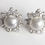 Thumbnail: Kenneth Lane Vintage Glass Pearls & Rhinestones Clip Earrings