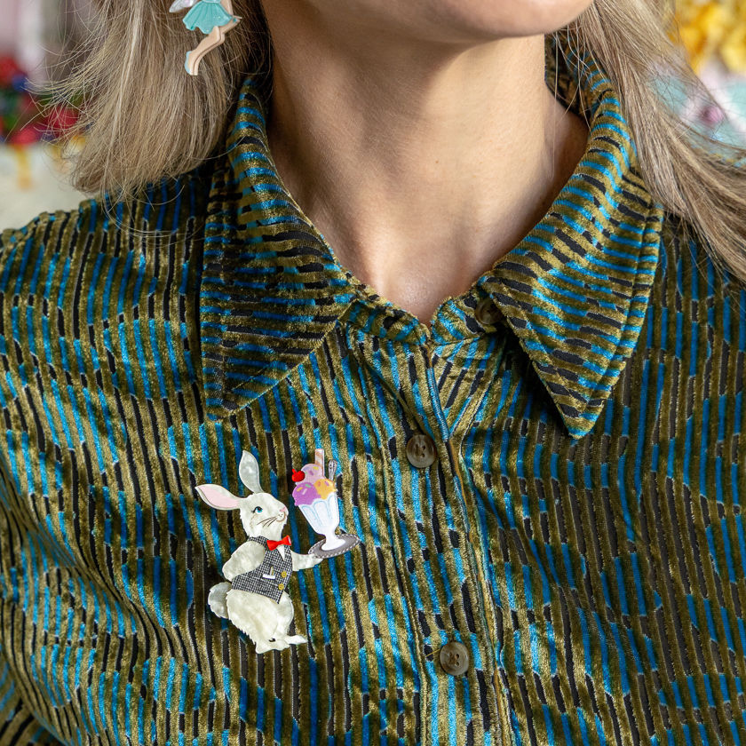 Thumbnail: Erstwilder - Rabbit Waiter Brooch