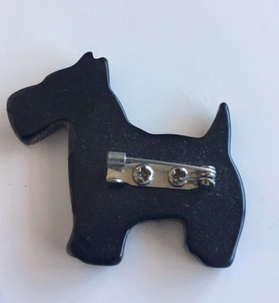 Thumbnail: Bakelite Black Scottish Terrier Dog Brooch