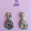 Thumbnail: Each To Own - Double Drop Earrings - Lush Gold/Silver Glitter