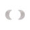 Thumbnail: Erstwilder- Crescent Moon Solid Glitter Resin Stud Earrings - White