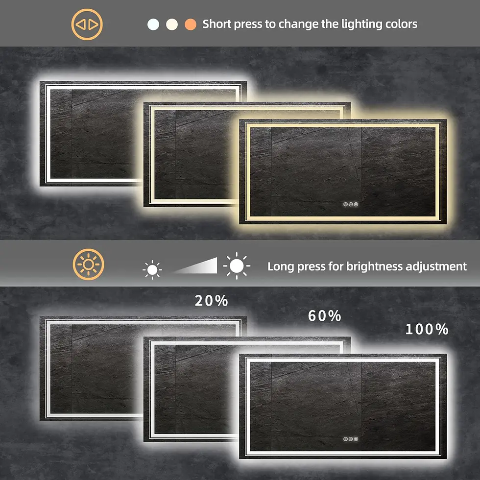 Thumbnail: Dressing Mirror Smart LED Bathroom Mirrors With Double Lights \