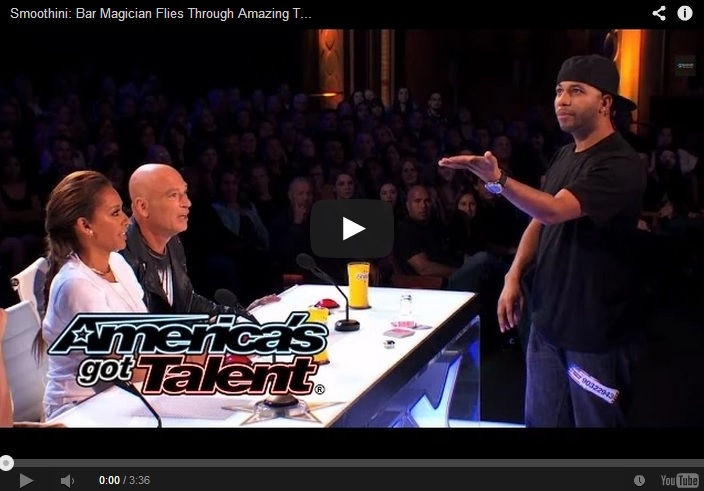 Bar Magician Flies Throug