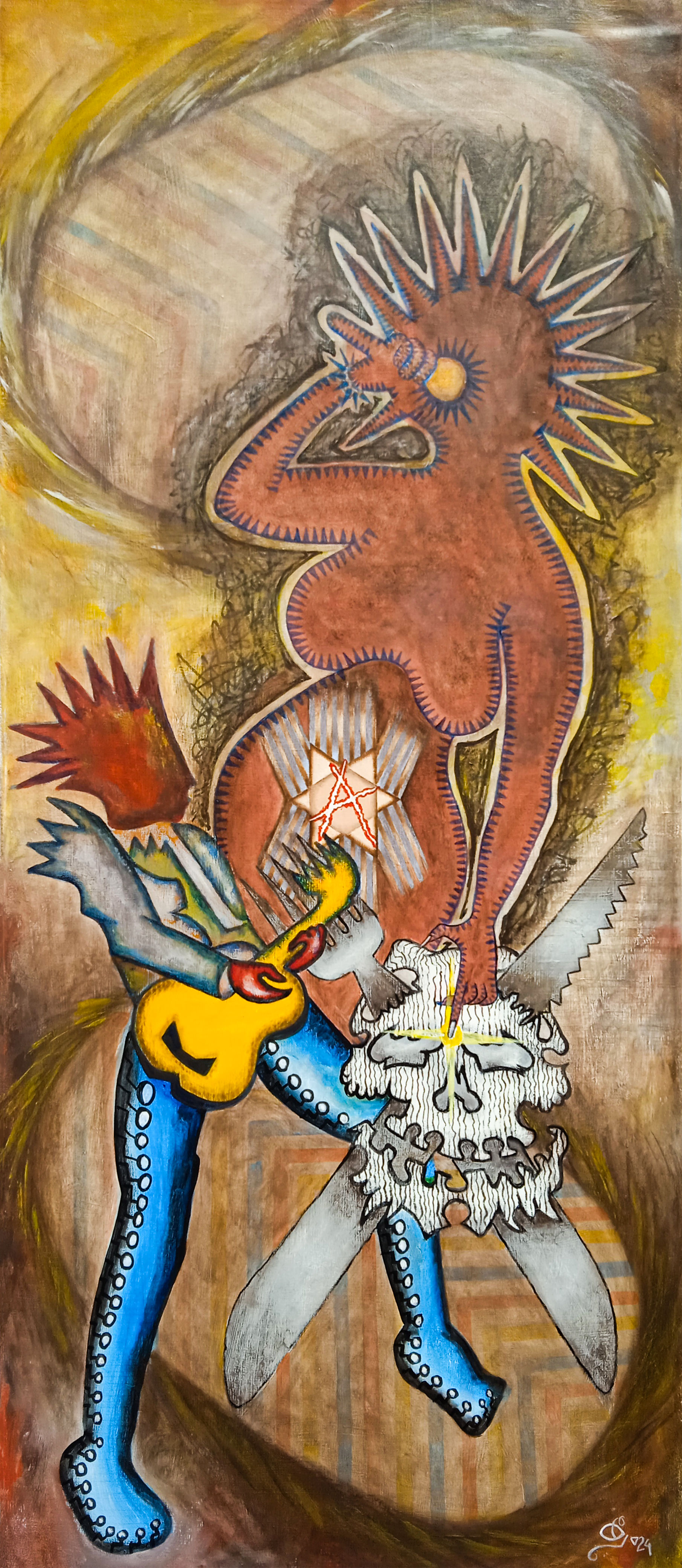 TOCA MI EXQUISITO CADAVER / TOUCH MY EXQUISITE CORPSE(PINTURA ACRILICA)