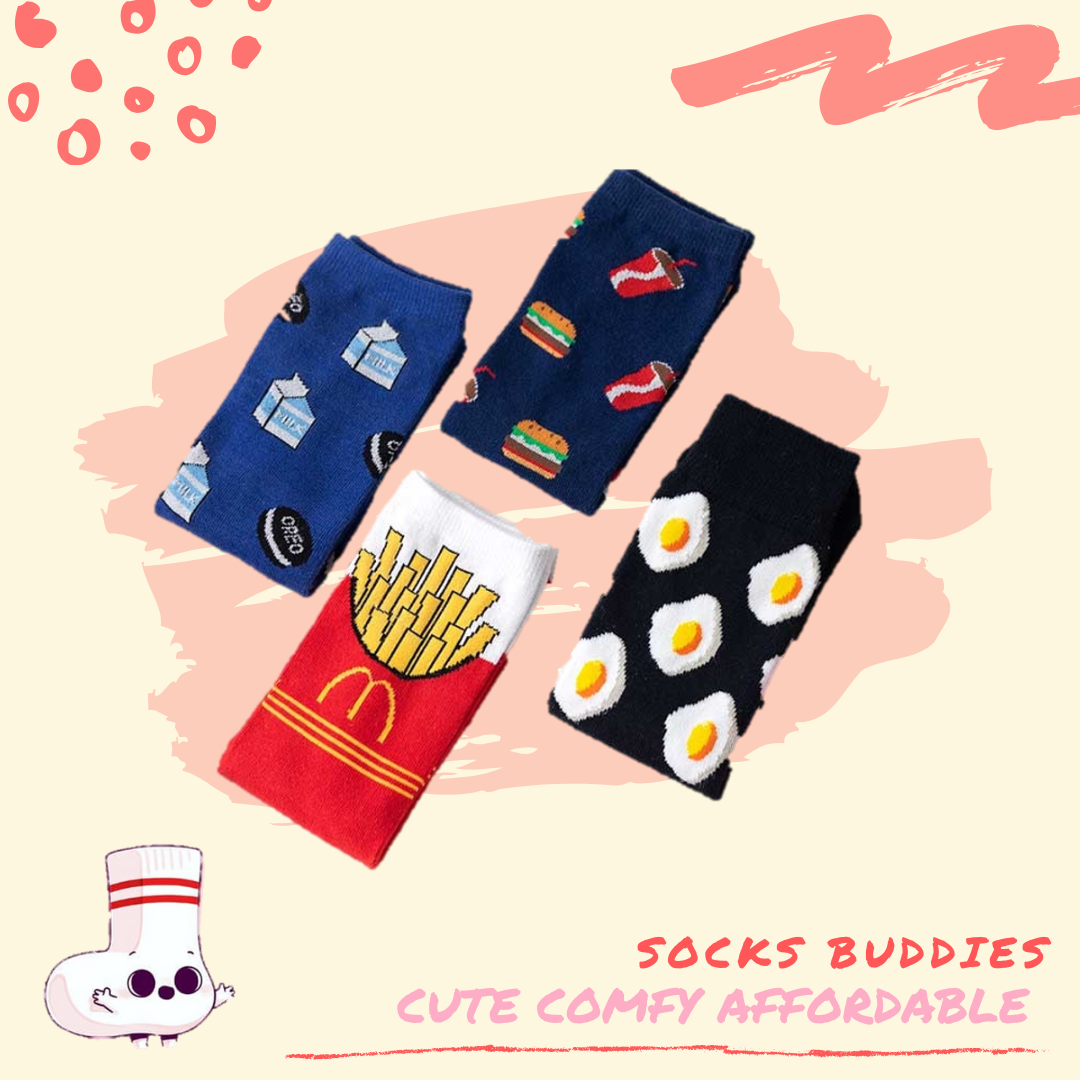 Cute Cartoon Fruits Japanese Harajuku Skateboard Socks