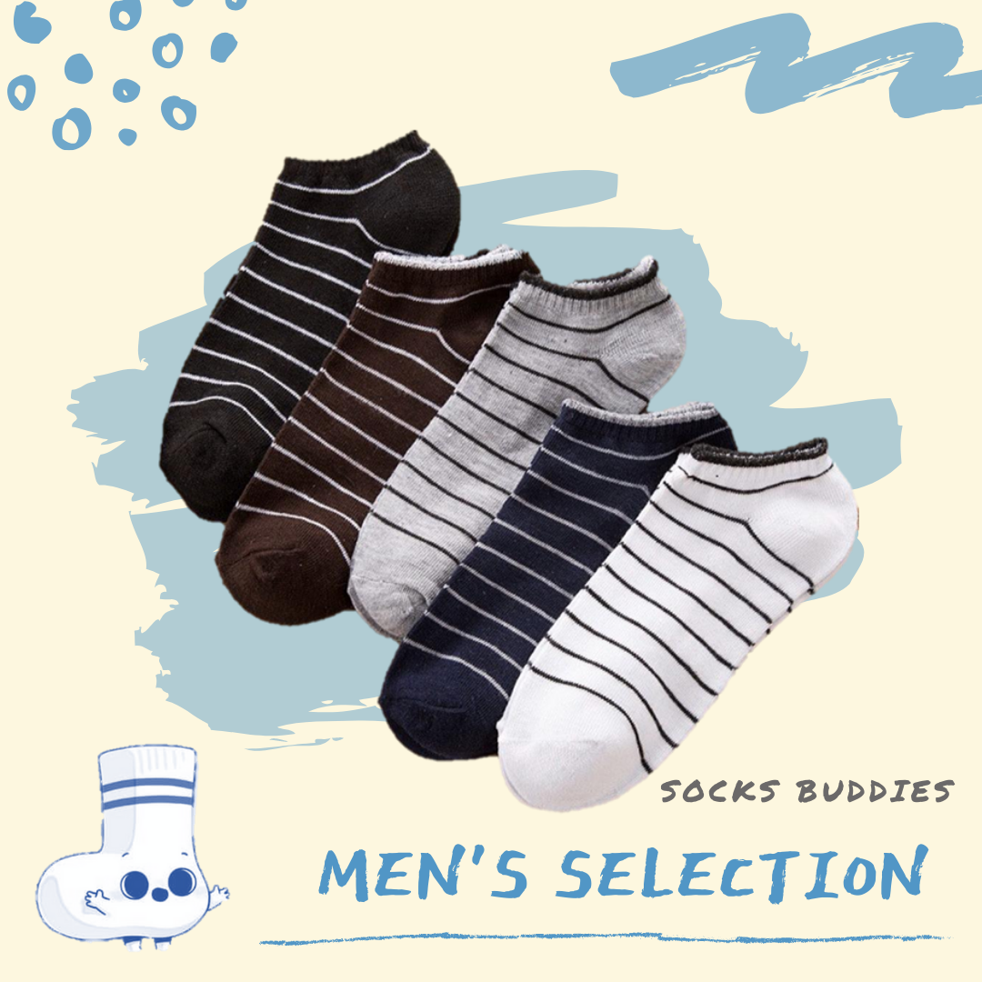 Unisex Stripe Comfortable Cotton Short Ankle Socks
