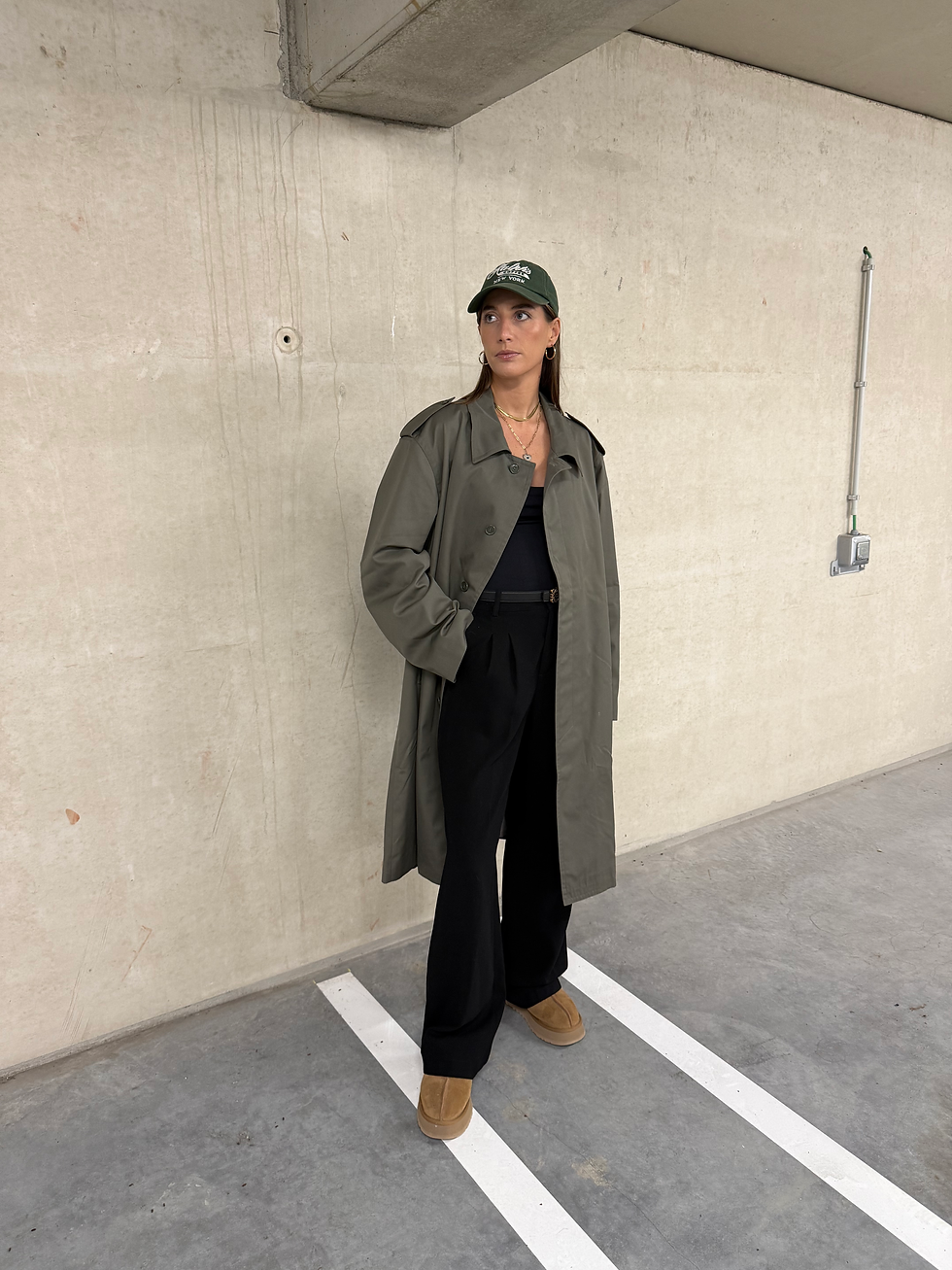 Thumbnail: VINTAGE GREEN TRENCH