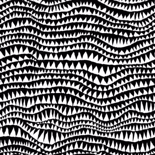 PWBM060BLACK Shark's Teeth by Brandon Mably for KFC, by 1/2m