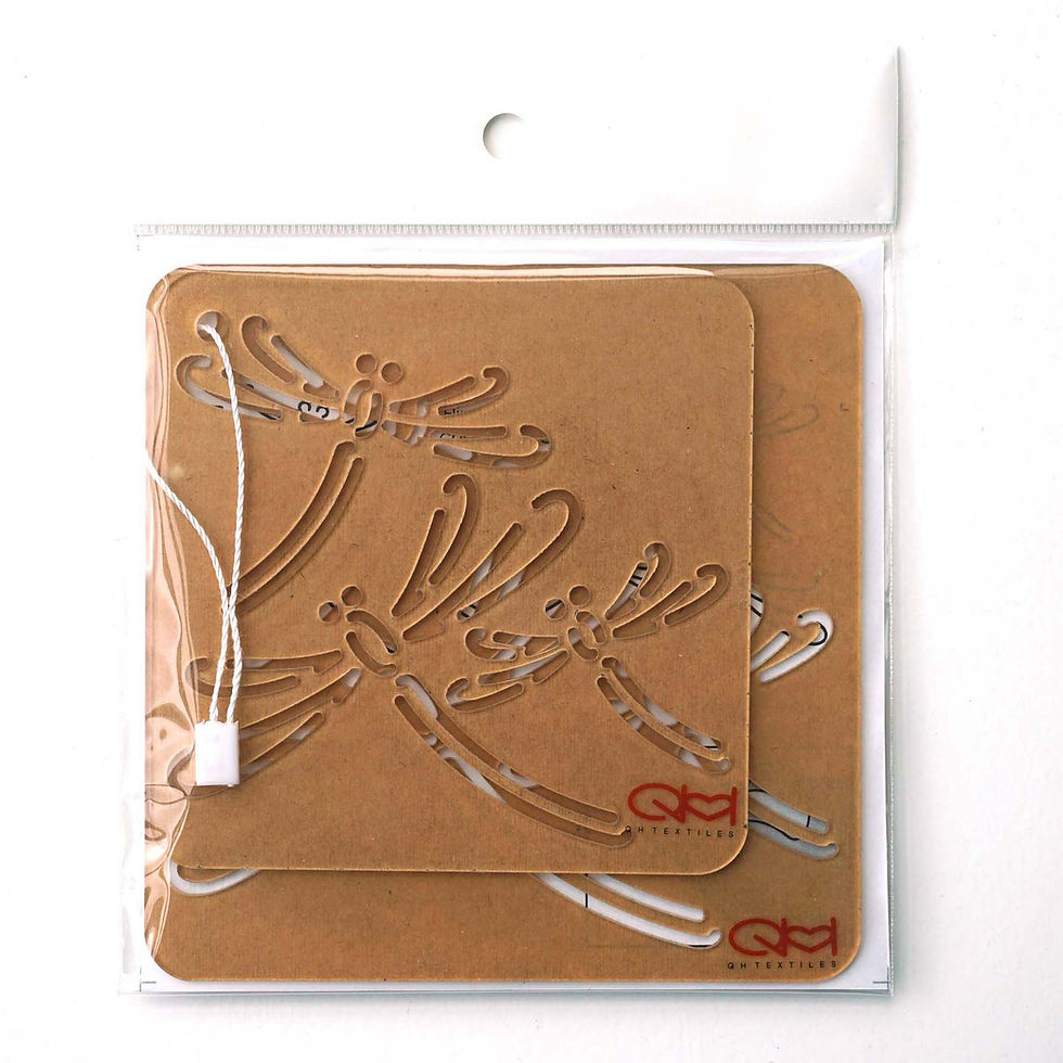 Thumbnail: sashiko stencil set Tonbo (tombo - dragonflies) by QH Textiles