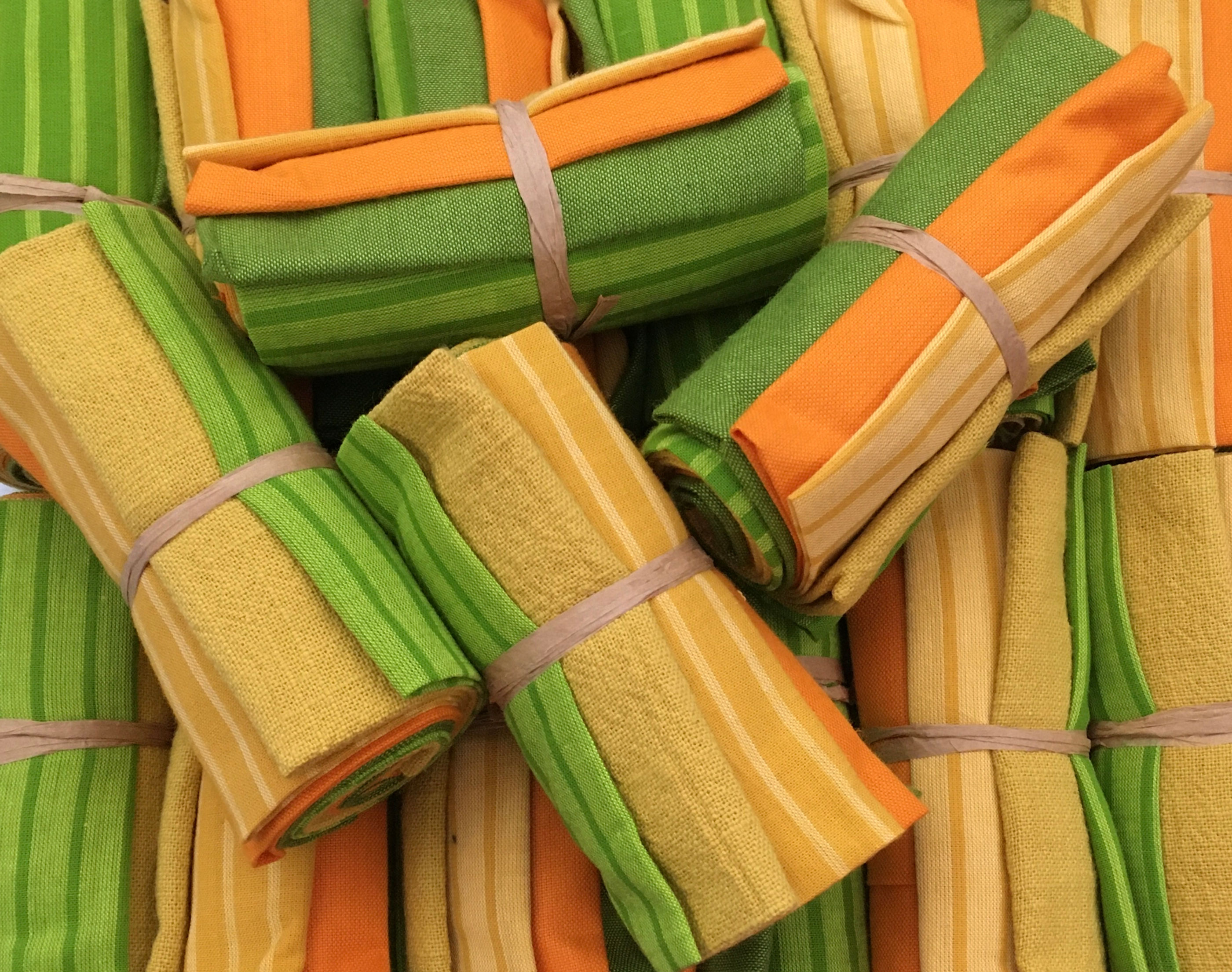 Mini boro bundle - Narcissi - five 25 x 26cm pieces