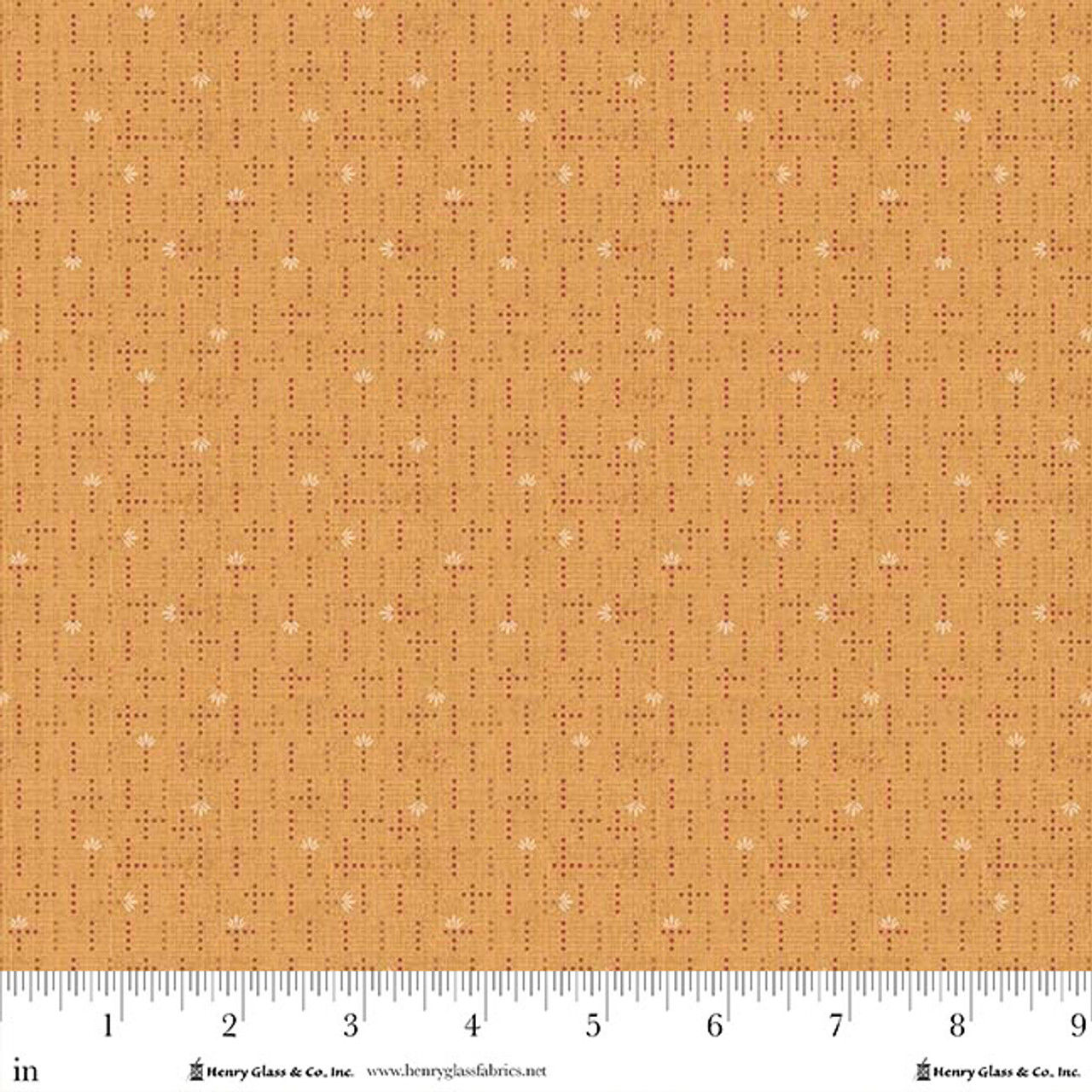 3464-33 YELLOW  Thistle & Rye Janet Nesbit, Henry Glass, by 1/2m