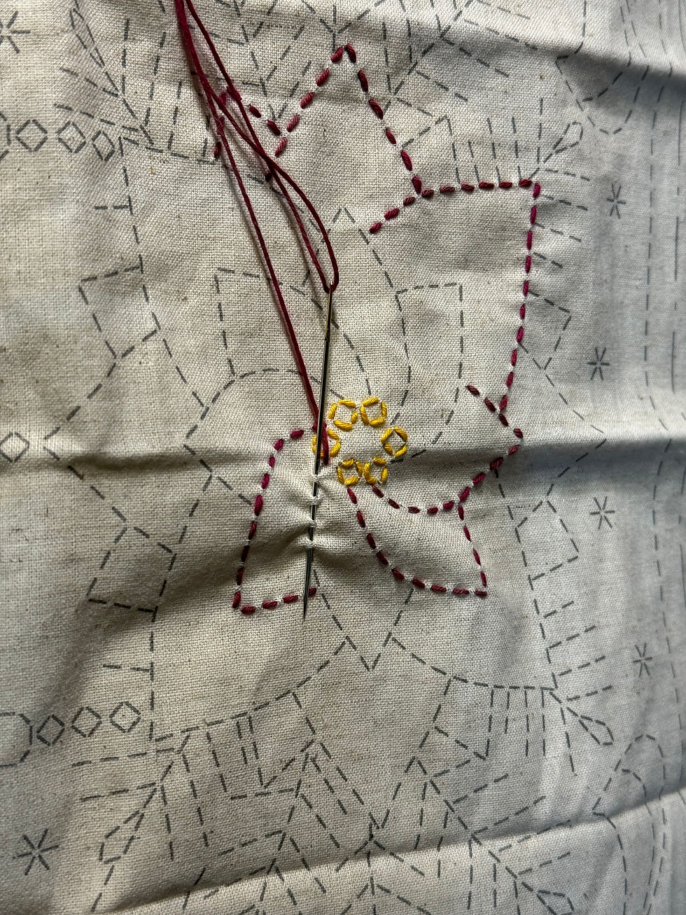 Thumbnail: #KF2022-37 'Blessings’ designer hanafukin sashiko sampler