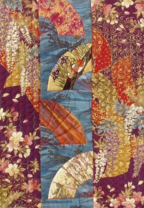 Thumbnail: Japanese Fans PDF strippy quilt pattern