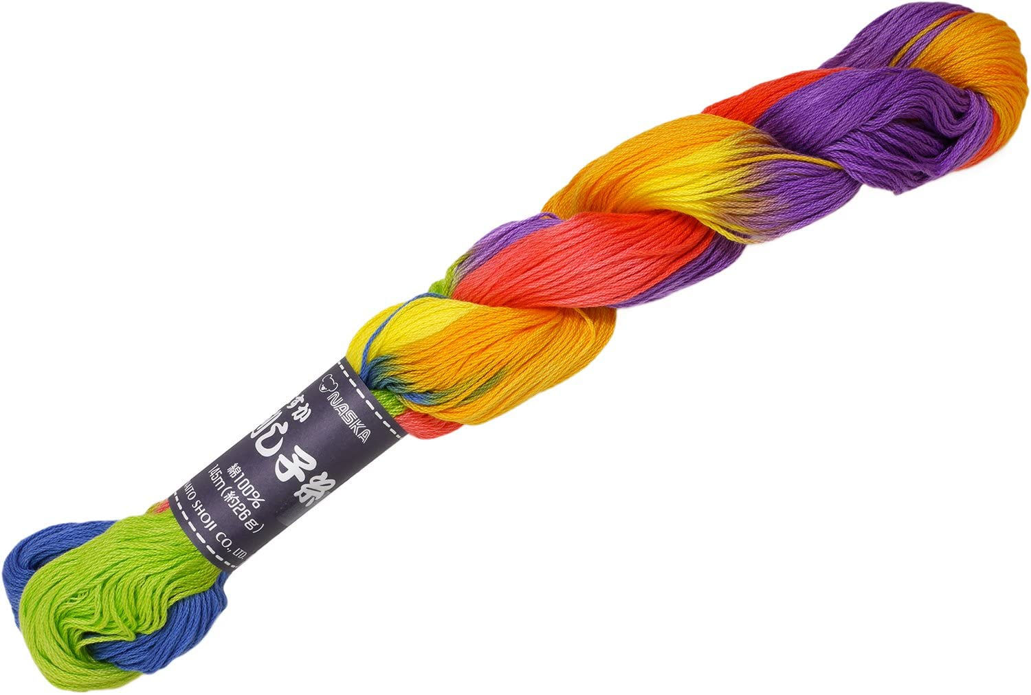 #202 rainbow 145m stranded sashiko/kogin thread