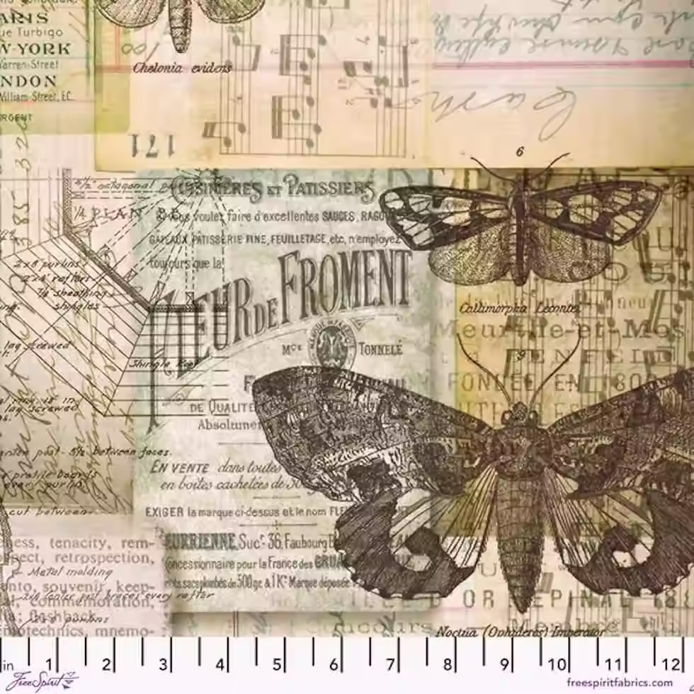 PWTH001 Melange NEUTRAL by Tim Holtz 'Eclectic Elements' collection, by 1/2m