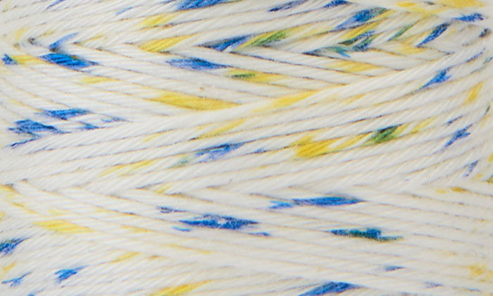 Thumbnail: #89-105 Lecien Cosmo Hidamari sashiko thread 30m fine citrus/blue s