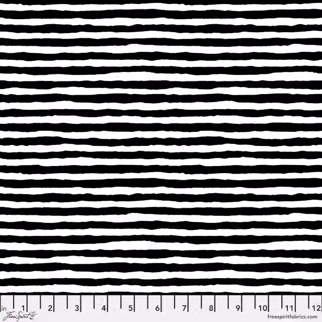 PWBM084.BLACK Comb Stripe by Brandon Mably for KFC, by 1/2m