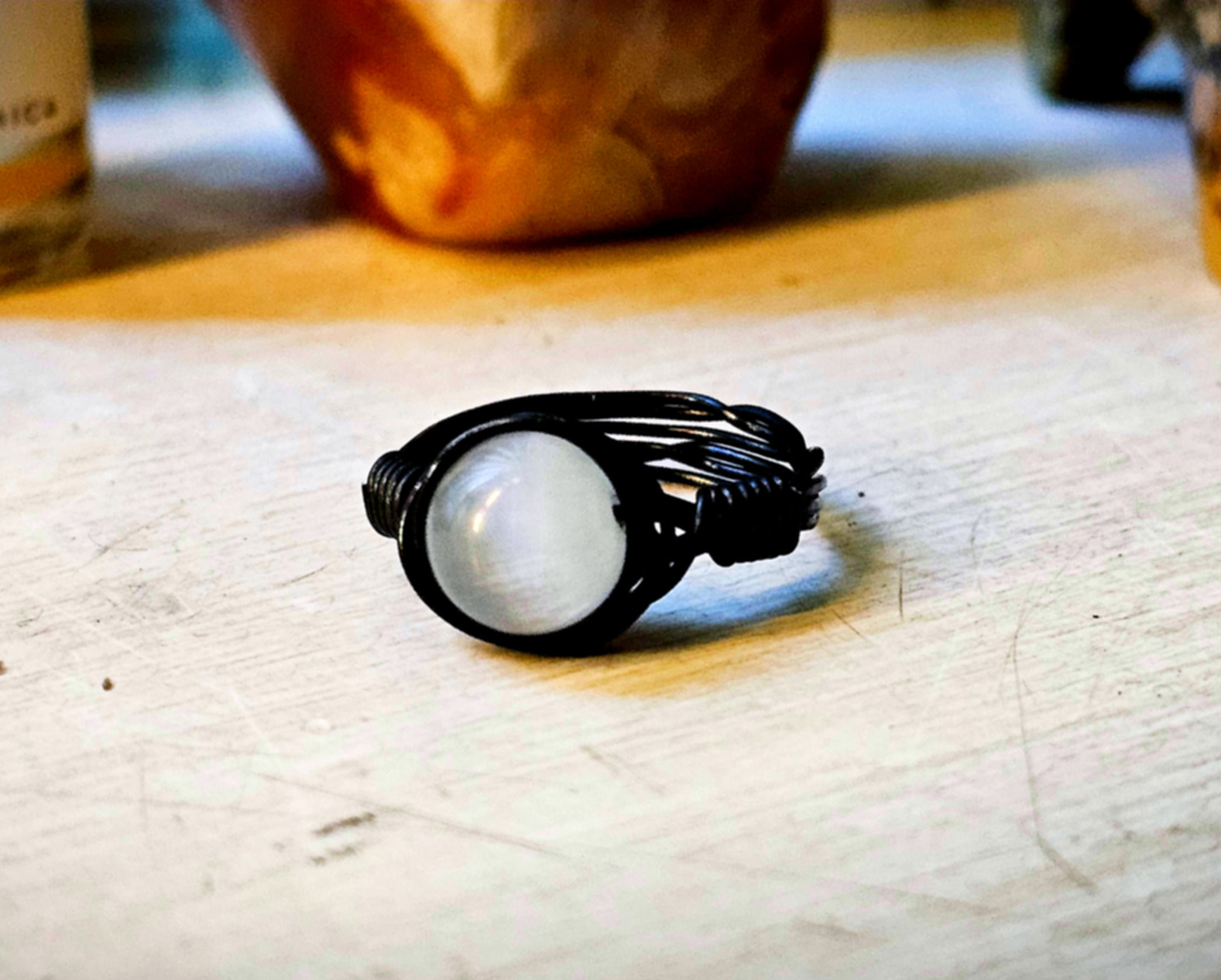 Goddess of Hekate moonstone ring