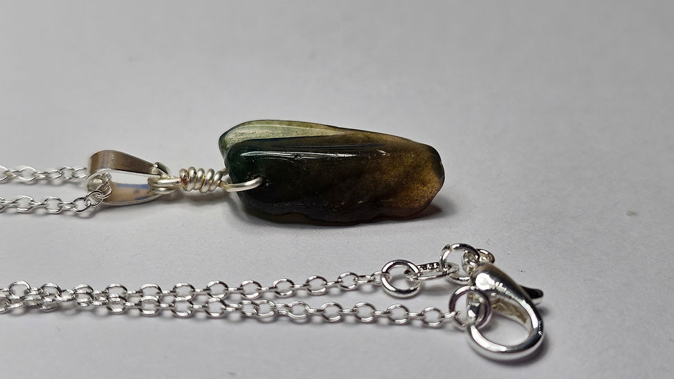 Miniaturbild: Halskette aus Sterlingsilber mit indischem Achat