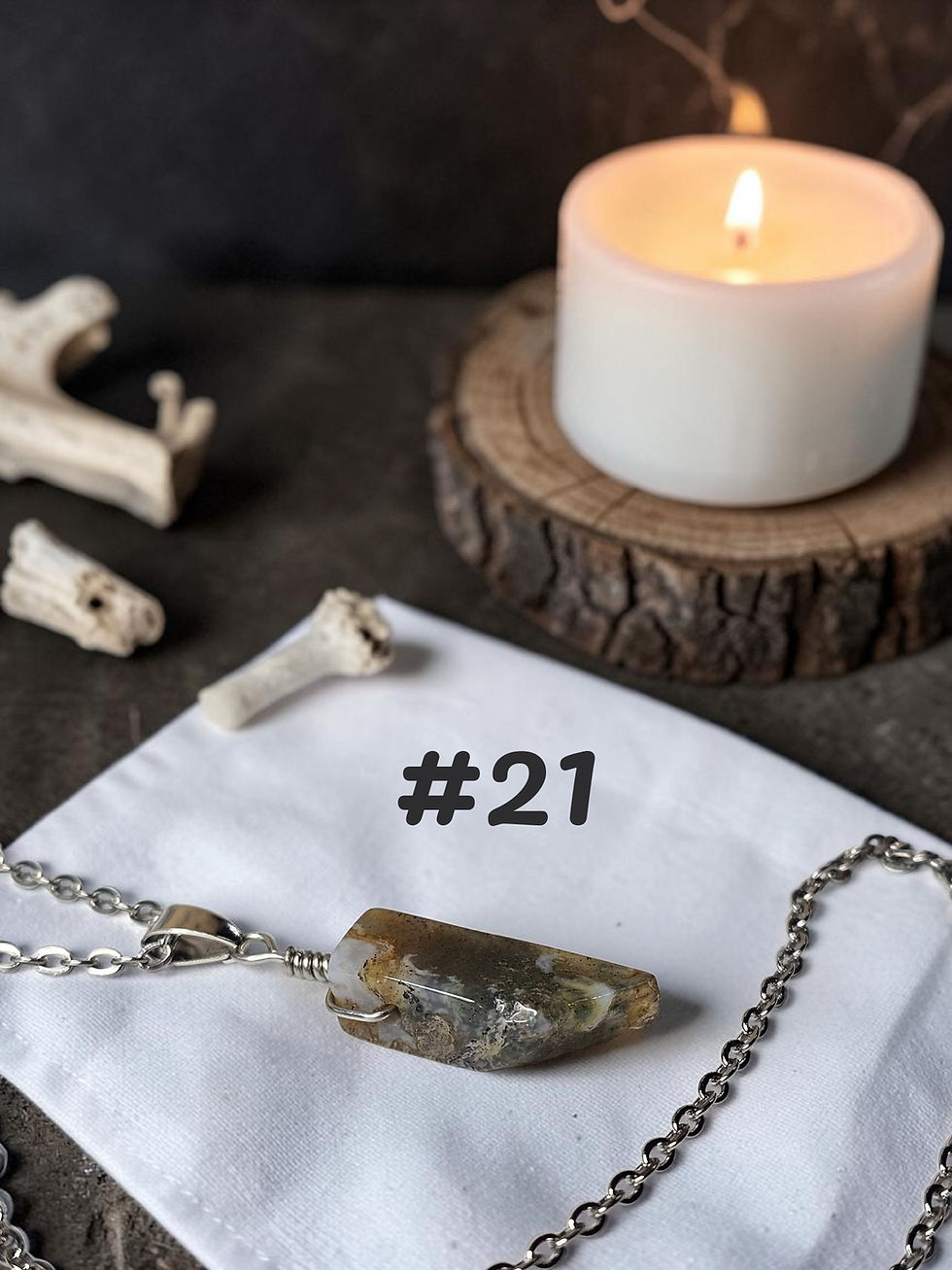 Miniature : Collier en argent sterling et agate d'Inde