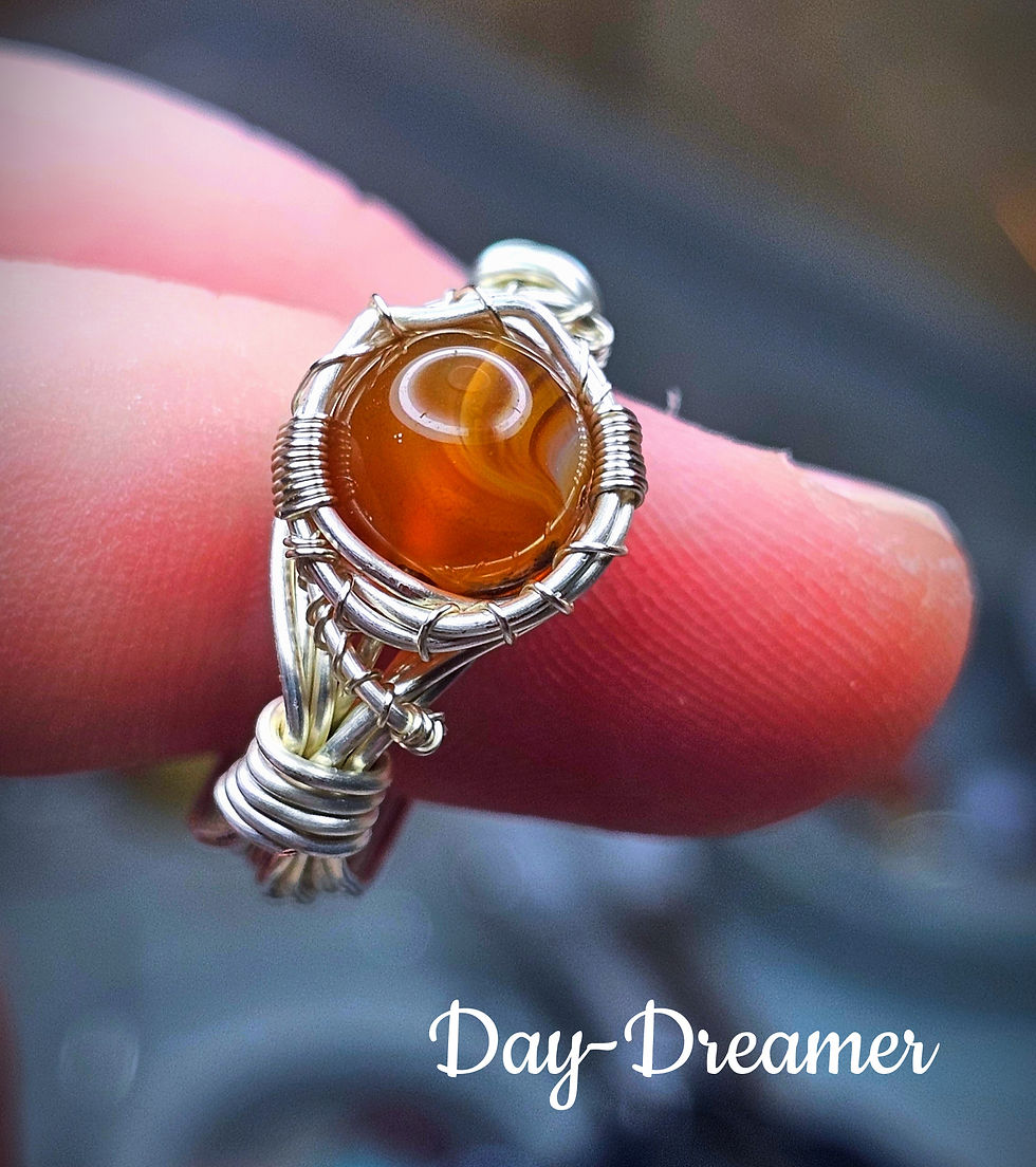 Thumbnail: Gaurdian Shield Silver Wire Wrapped Rings