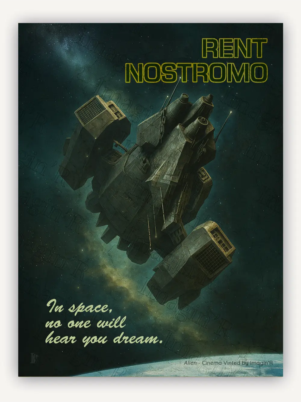 Affiche vintage Alien – Nostromo | Poster cinéma culte rétro, décoration murale
