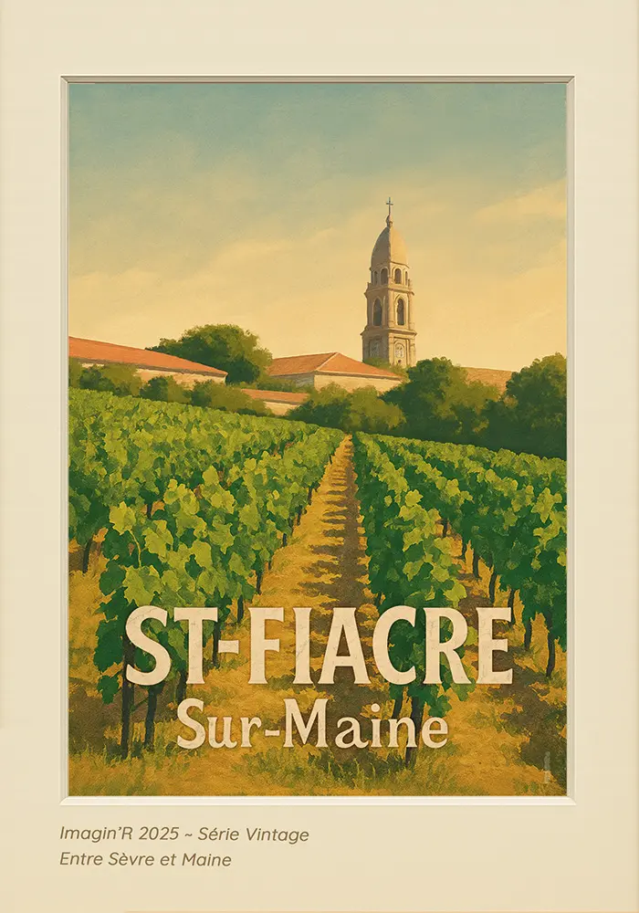 Affiche vintage – St Fiacre sur Maine (21×30 cm)