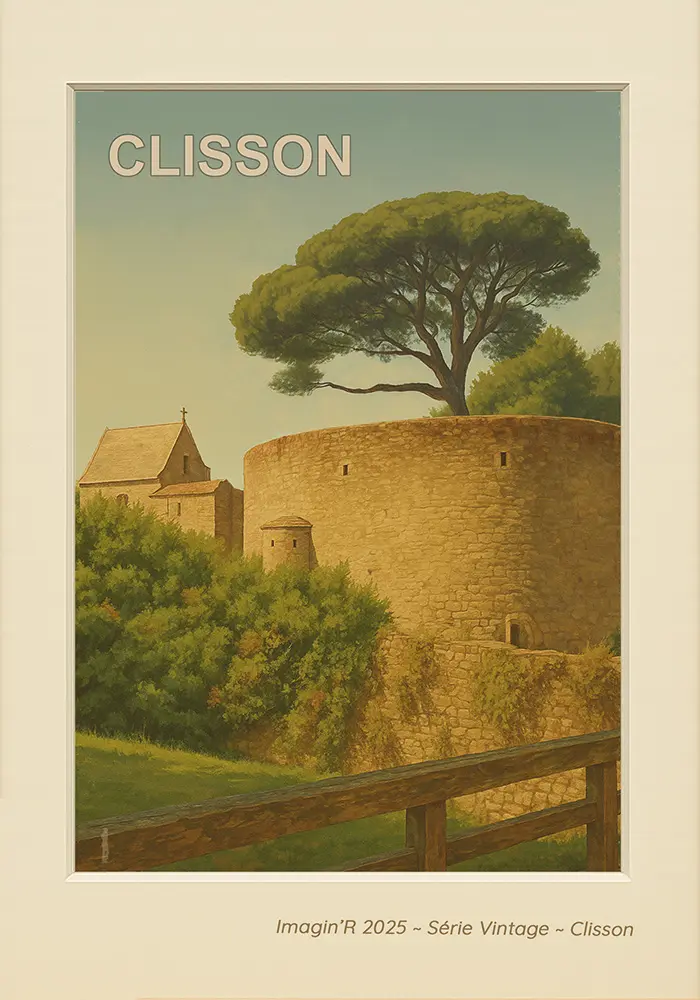 Affiche vintage Clisson – Le château (21×30 cm)