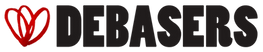 Logo of Debasers Films in black chunky capital letters