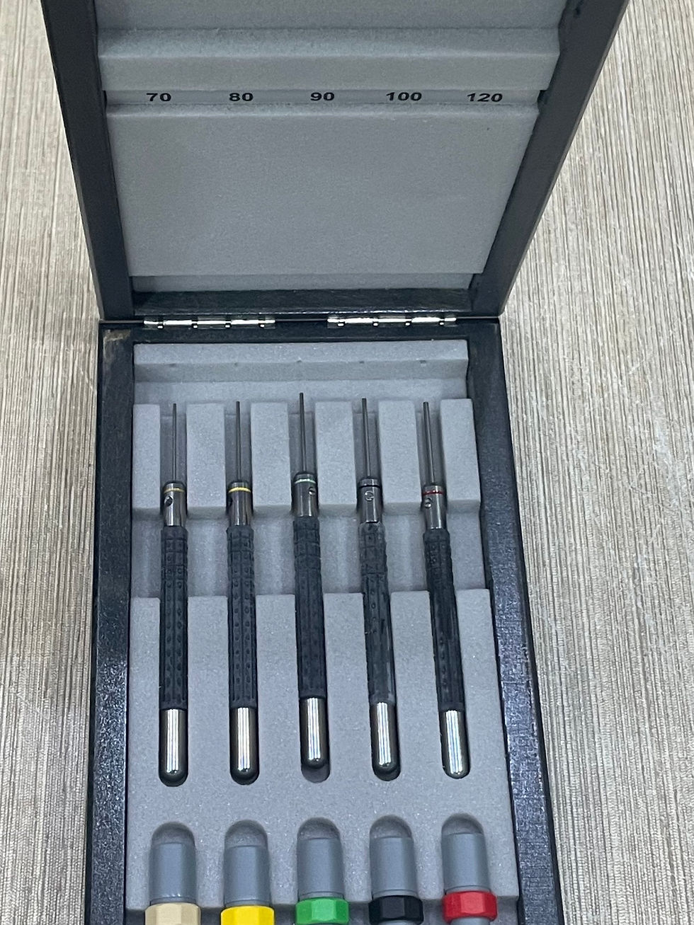 Bergeon 6988 Set of 5 Pin extractor in steel, for watchmaker's