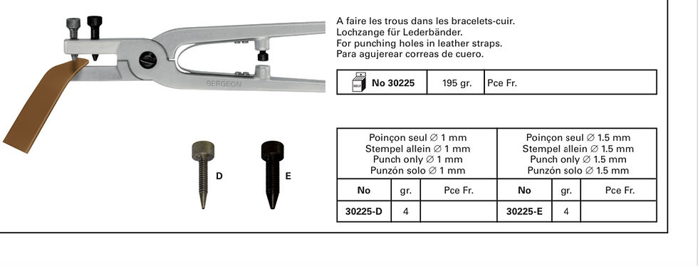 Thumbnail: Bergeon 30225 ,Leather strap puncher 