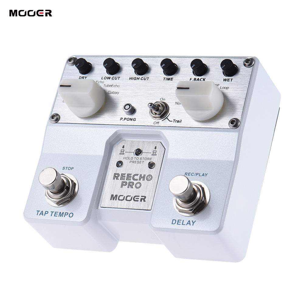 Pedal Delay Mooer Recho Pro 6 Tipos