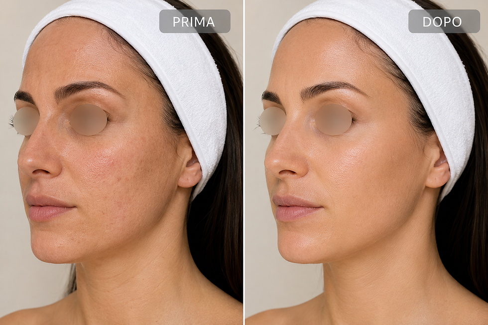 Spicule prima e dopo viso Lecco trattamento estetico professionale