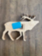 Handmade Wooden Elk Cribbage Board