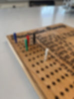 Wooden Frustration Rummy Game Board