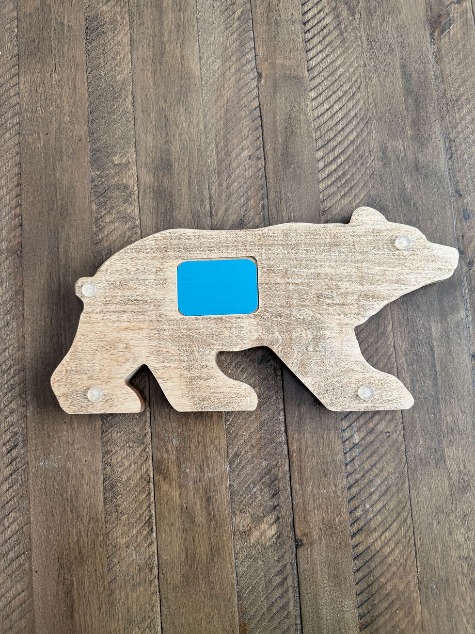 Thumbnail: Personalized Bear Wooden Cribbage Board