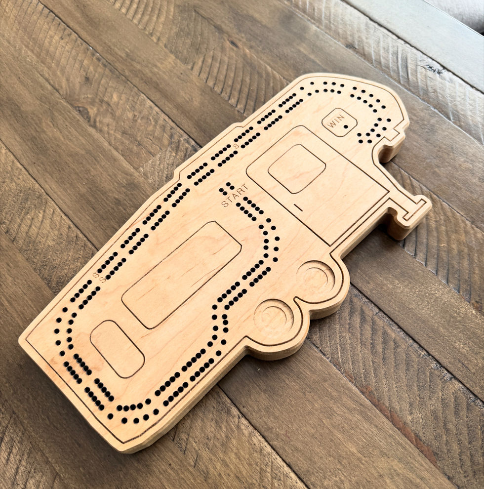 Fifth Wheel Trailer Cribbage Board