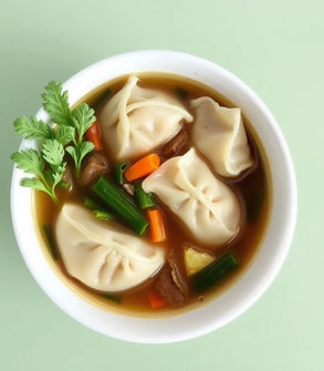Beef broth with vegetable dumplings.jpg