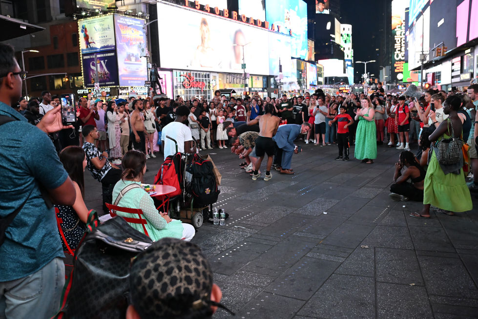 Circus Act in Times Square
