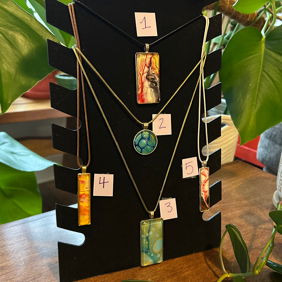 Thumbnail: Painted Abstract Necklaces