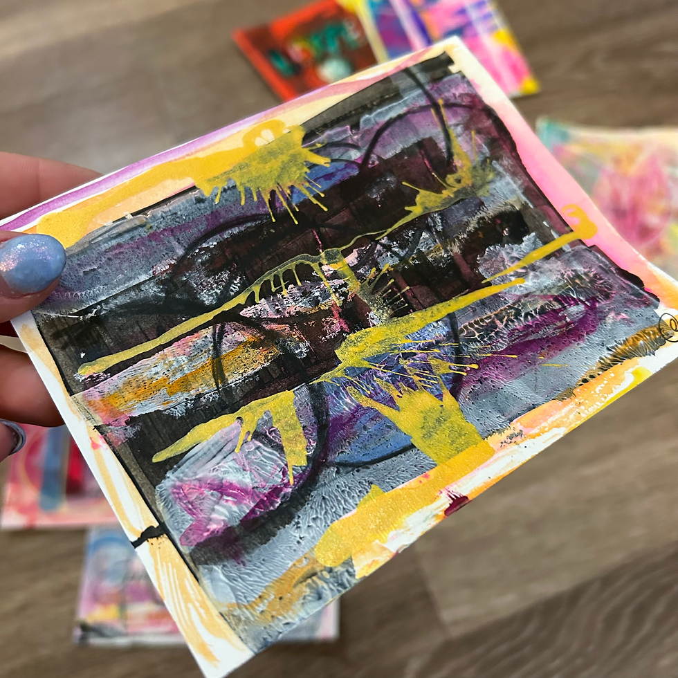 Thumbnail: Flat Abstract Paintings/Cards