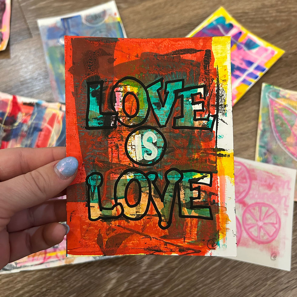 Thumbnail: Flat Abstract Paintings/Cards