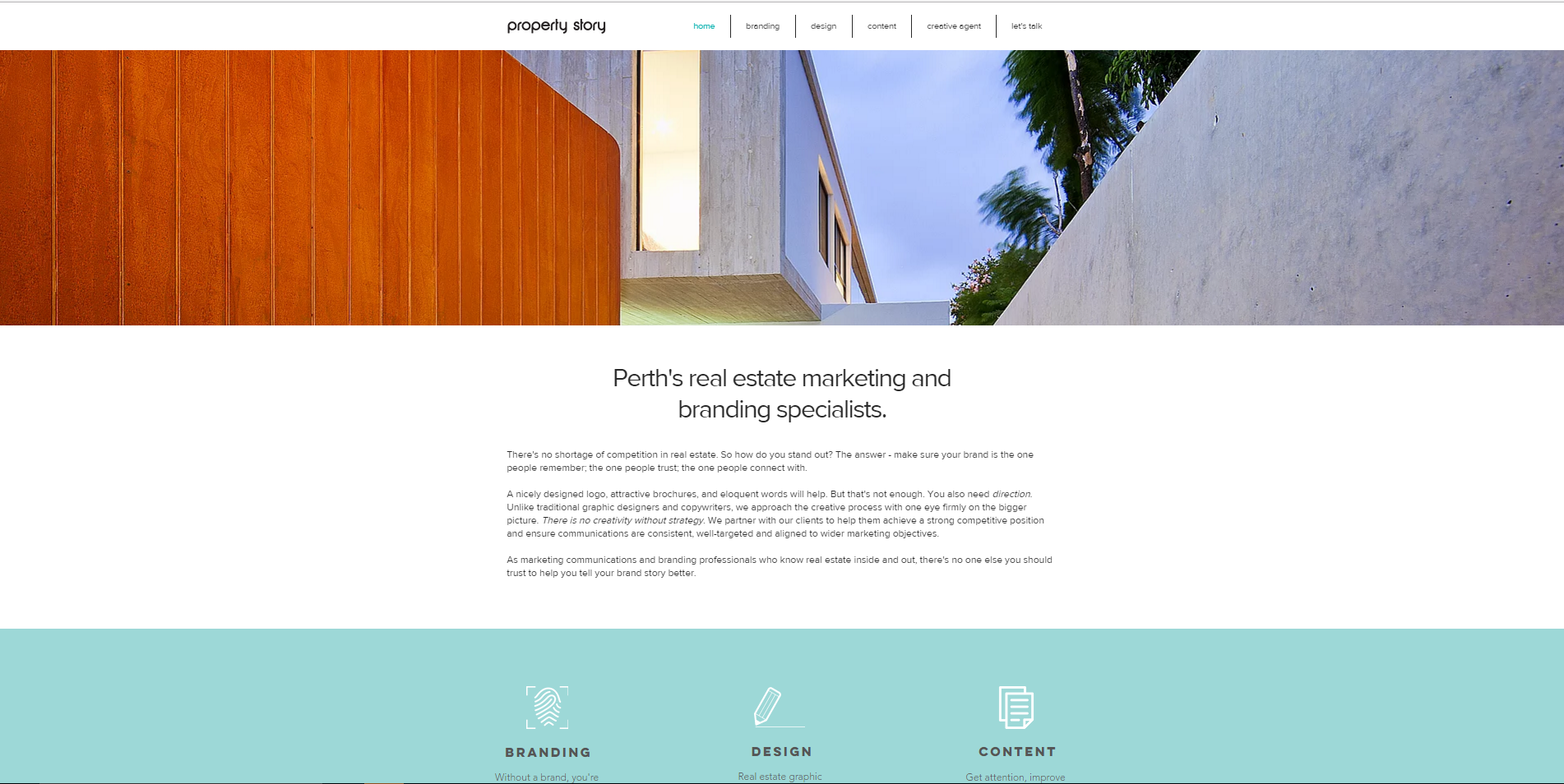 real estate marketing perth branding design copy property story