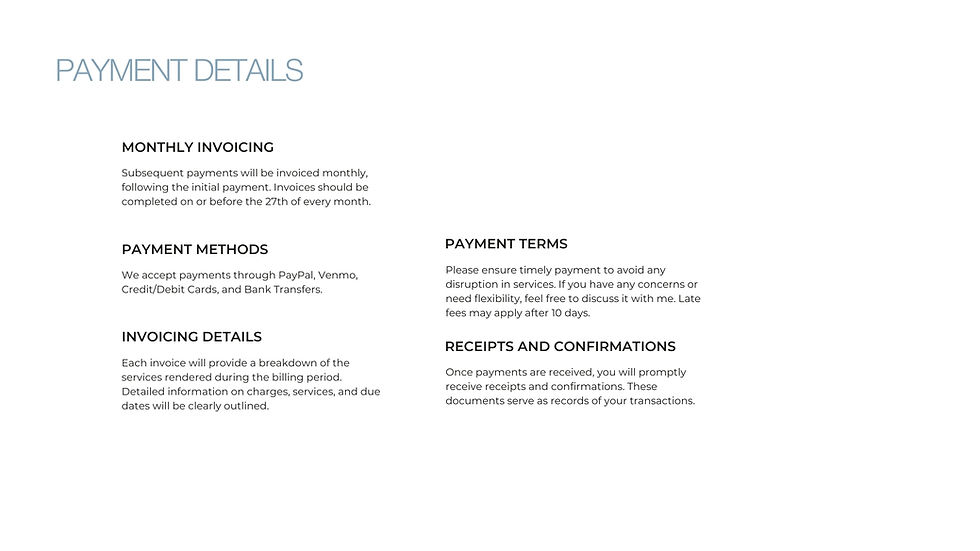 Payment Details